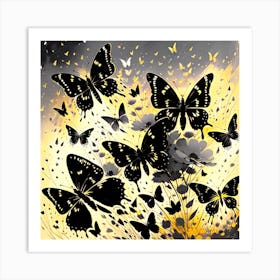 Butterflies In Flight Art Print