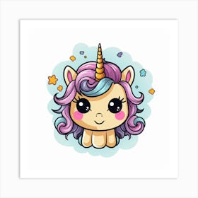 Cute Unicorn 740 Art Print