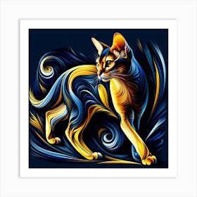 Abyssinian Cat 02 Art Print