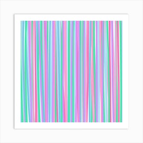 Stripes in Pastels Art Print