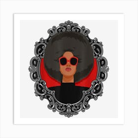 Black History Month Panthers Party 1966 Afro Girl Art Print