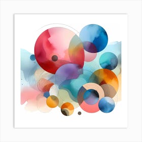 Abstract Watercolor Background 1 Art Print