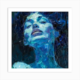 Blue Woman 16 Art Print