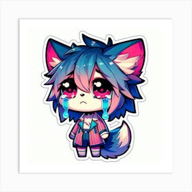 Cute Kawaii Fox Art Print