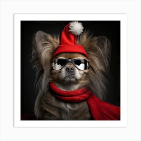 Red hat dog Art Print