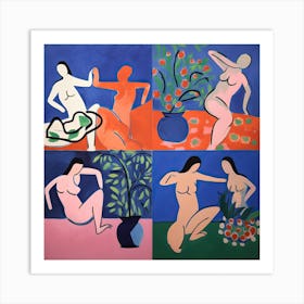 Women Dancing, Shape Study, The Matisse Inspired Art Collection 6 Art Print