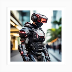 Futuristic Soldier 16 Art Print