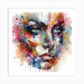 Abstract Portrait Of A Woman 4 Art Print