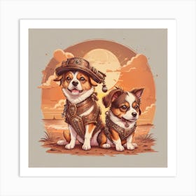 Pirate Dogs Art Print