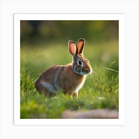 Rabbit In The Grass 2 Art Print