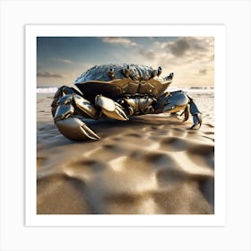 Crab On The Beach Art Print