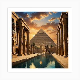 Egypt At Sunset Art Print