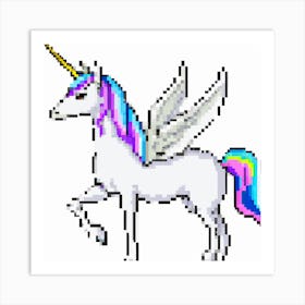Pixel Unicorn Art Print