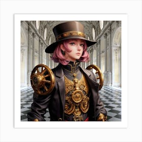 Steampunk Girl Art Print