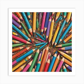 Colorful Pencils 1 Art Print