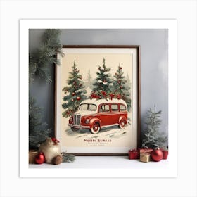 Vintage Christmas Print Art Print