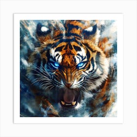 Tiger Run Art Print