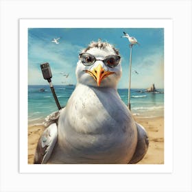 Seagull On The Beach 9 Art Print