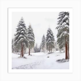 Snowy Forest Art Print