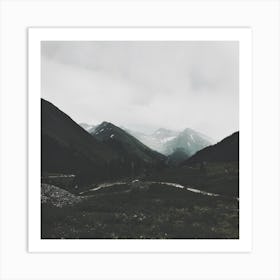 Moody Mountains Square Art Print