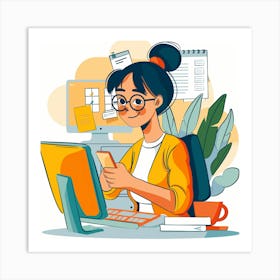 Office Chic 1 Art Print