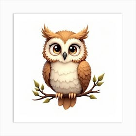 Cute Owl Art Print