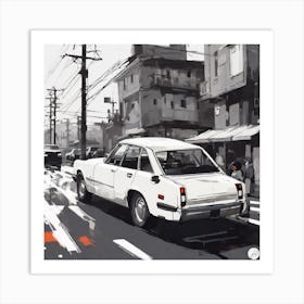 Car On The Street 1 Art Print