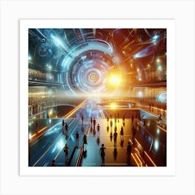 Futuristic City 141 Art Print