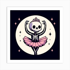 Skeleton Ballerina 1 Art Print