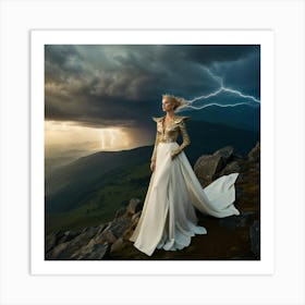 Lightning In The Sky 7 Art Print