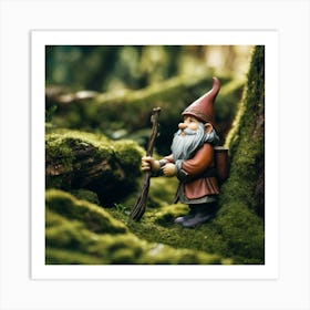 Gnome In The Forest 1 Art Print