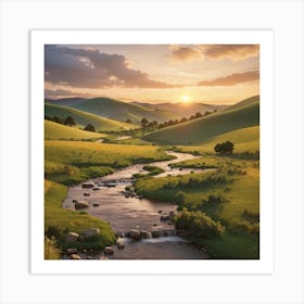 Sunset In The Valley Art Print