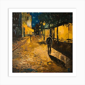 Van Gogh Style. Night Watchman at Arles Series 3 Art Print