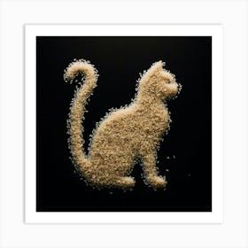 Cat In The Sand Art Print