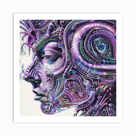 Futuristic Woman 9 Art Print