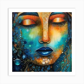 Woman With Blue Eyes 1 Art Print