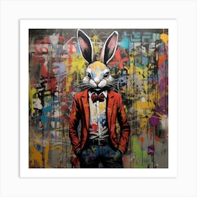 Rabbit In A Suit Art Print