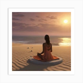 Meditation In The Sand Art Print