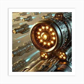 Solar Cannons Warships Converted Art Print