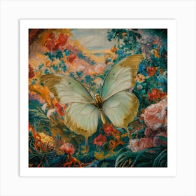 Classical Style Butterfly Painting V Art Print