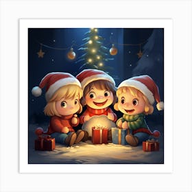 Christmas Children Art Print