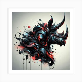 Rhino Art 1 Art Print