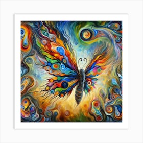Abstract Metamorphosis - "Butterfly from Chaos" 1 Art Print