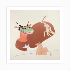 Kyosen’S Collected Illustrations Of Japanese Toys Pl 14 Art Print