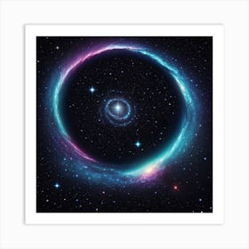 Colorful Portal To An Other Galaxy In Space Illustrative Picture Art Print