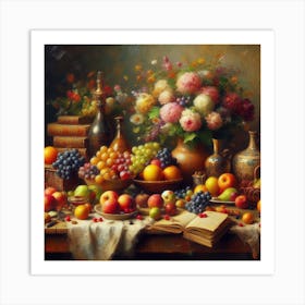 Fruit And Flowers 1 Art Print