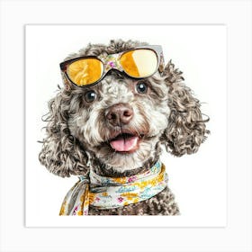 Dog With Sunglasses 2 Art Print