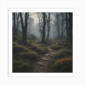 Foggy Forest Art Print