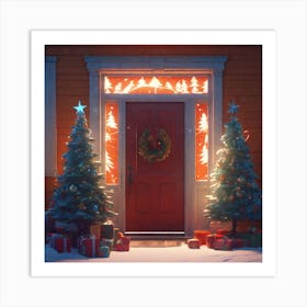 Christmas Door 182 Art Print