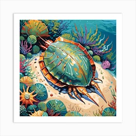 ARTIST CONCEPT OF HORSESHOE CRAB Art Print